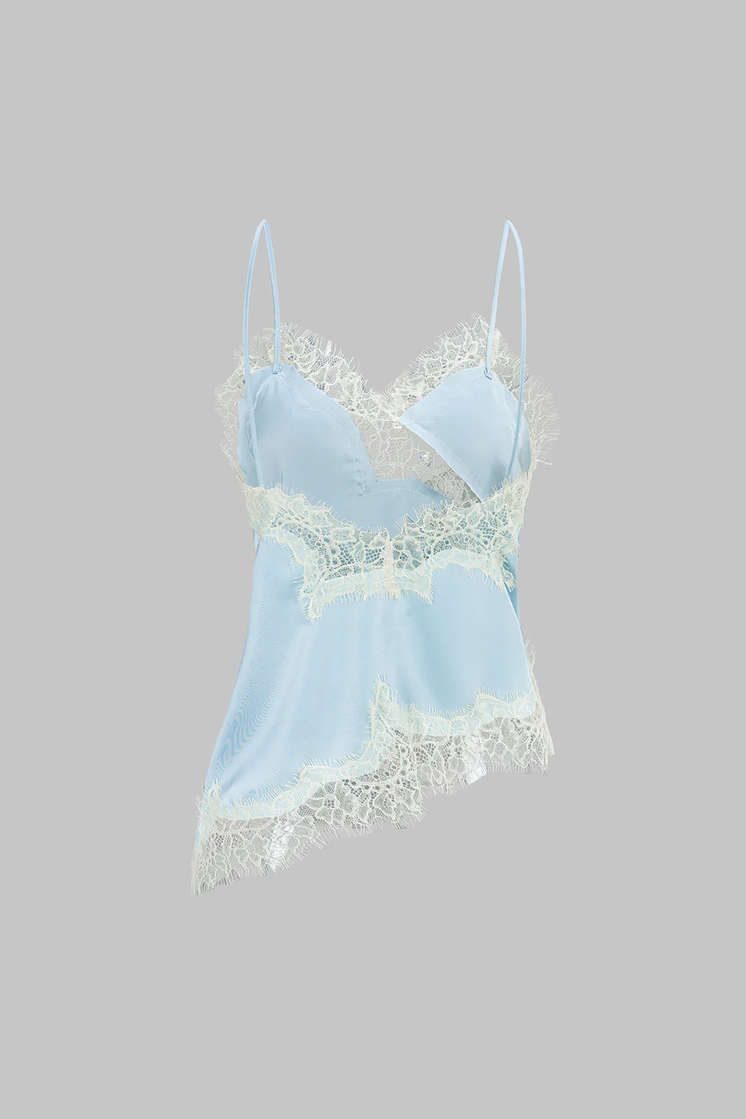 Patchwork Lace Asymmetrical Cami Top - Weenar