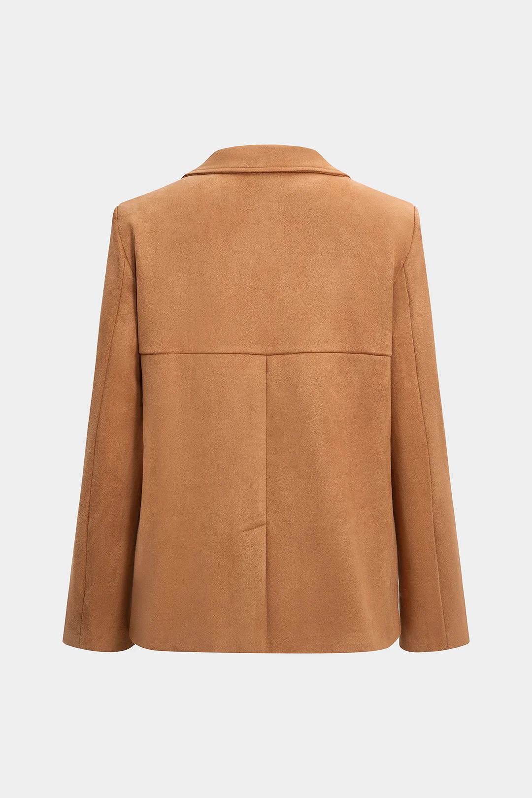 Suede Button Notched Lapel Jacket - Weenar