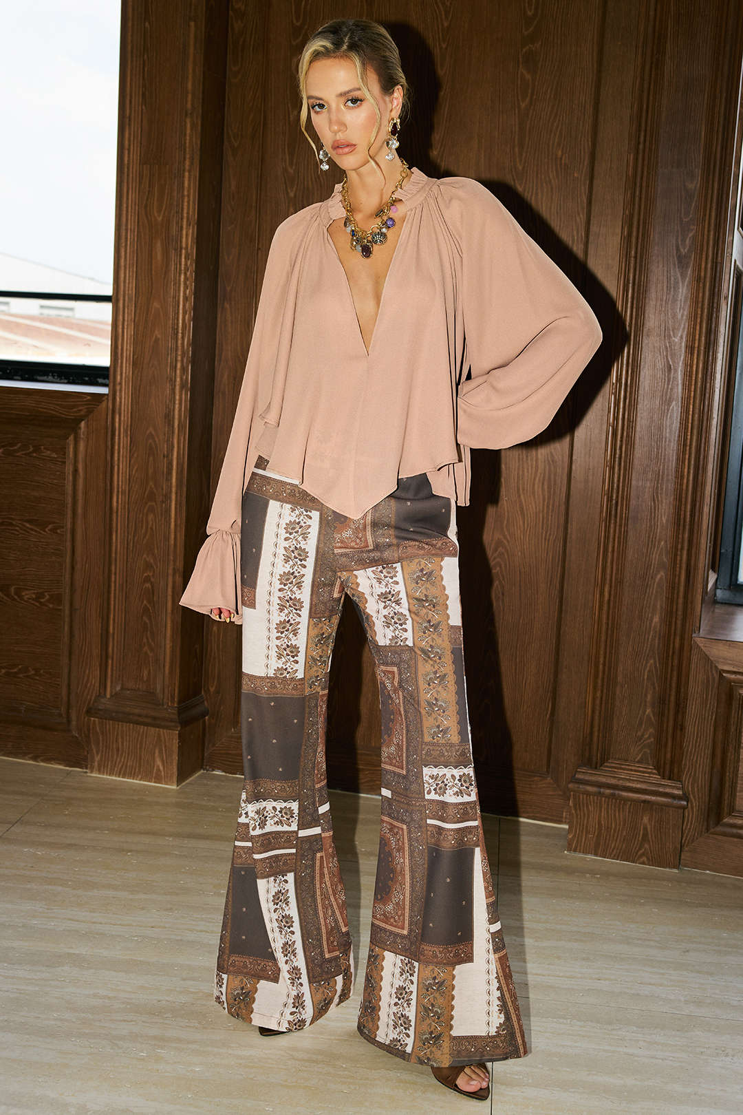 Bohemian Paisley Print Trousers - Weenar