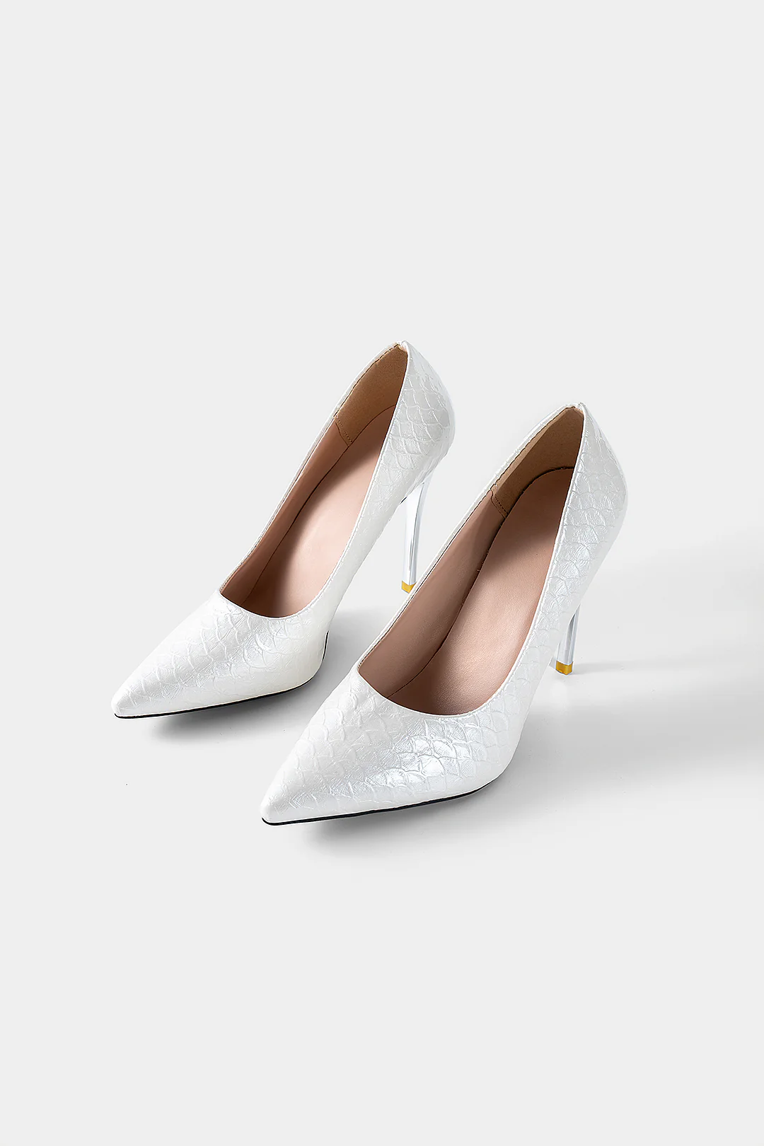 Textured Pointed Heels - Weenar