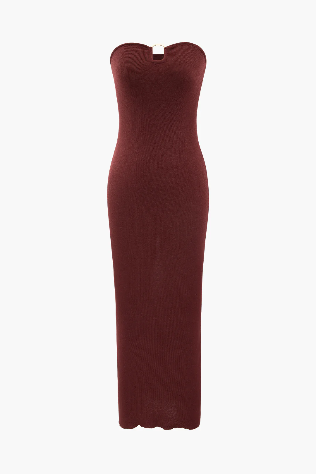 Metallic Decor Backless Sleeveless Maxi Dress - Weenar