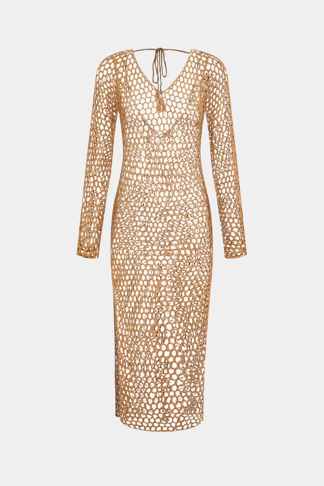 Knit Cut Out Tie-Up Dress - Weenar