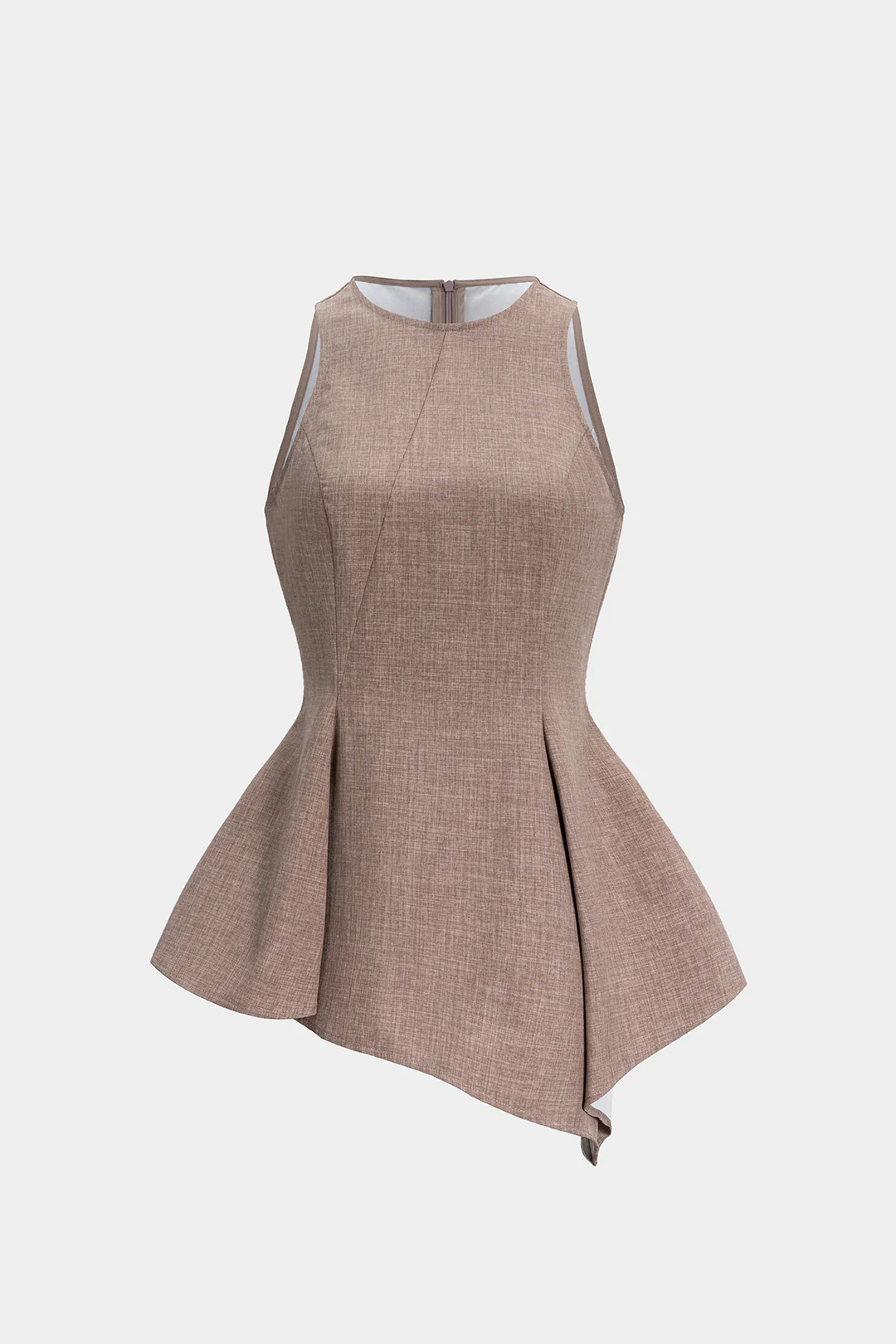 Asymmetrical Ruched Hem Tank Top - Weenar