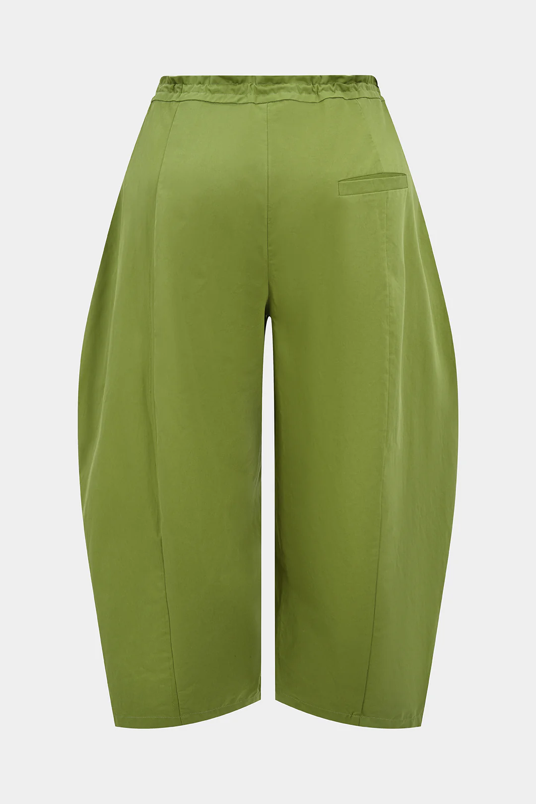 Plus Size Tie-Up High Waist Barrel Trousers - Weenar