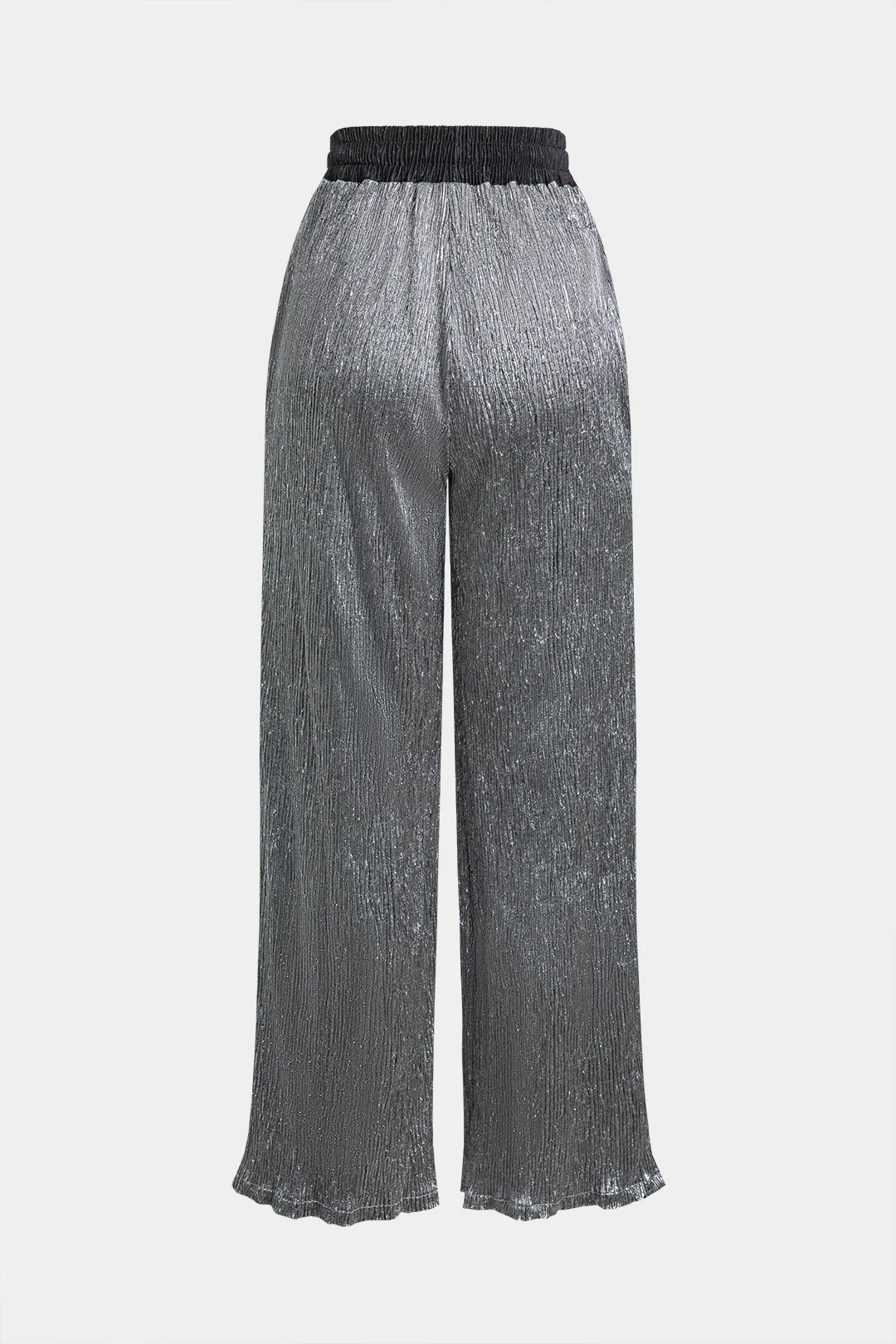 Drawstring Pleated Straight Leg Pants - Weenar
