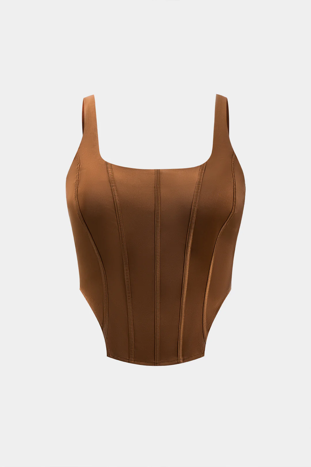 Plus Size Satin Zipper Corset Slip Cami Top - Weenar