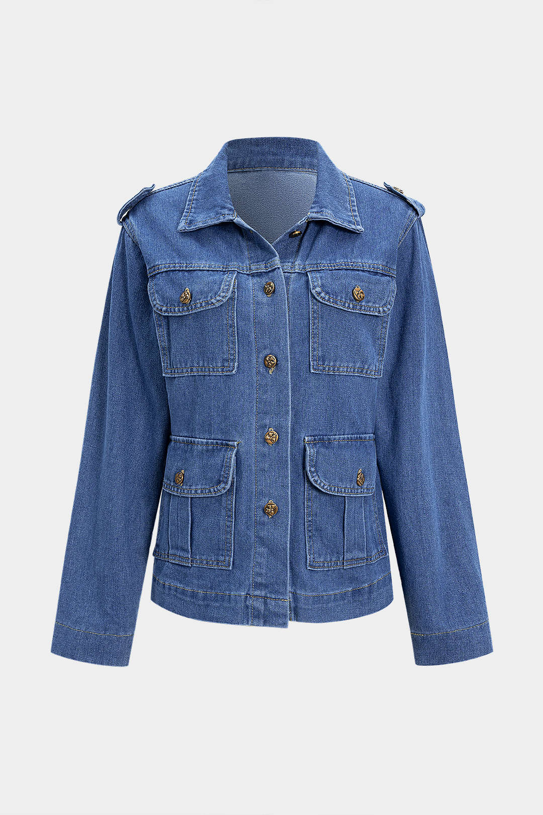 Denim Button Pocket Outerwear - Weenar