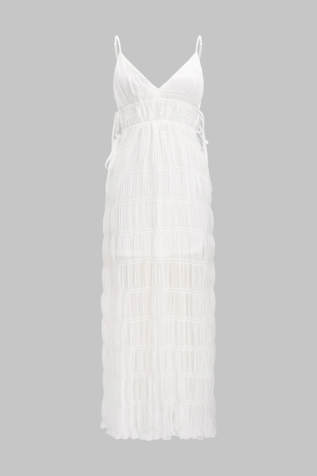Tie-Up Backless Sleeveless Maxi Dress - Weenar