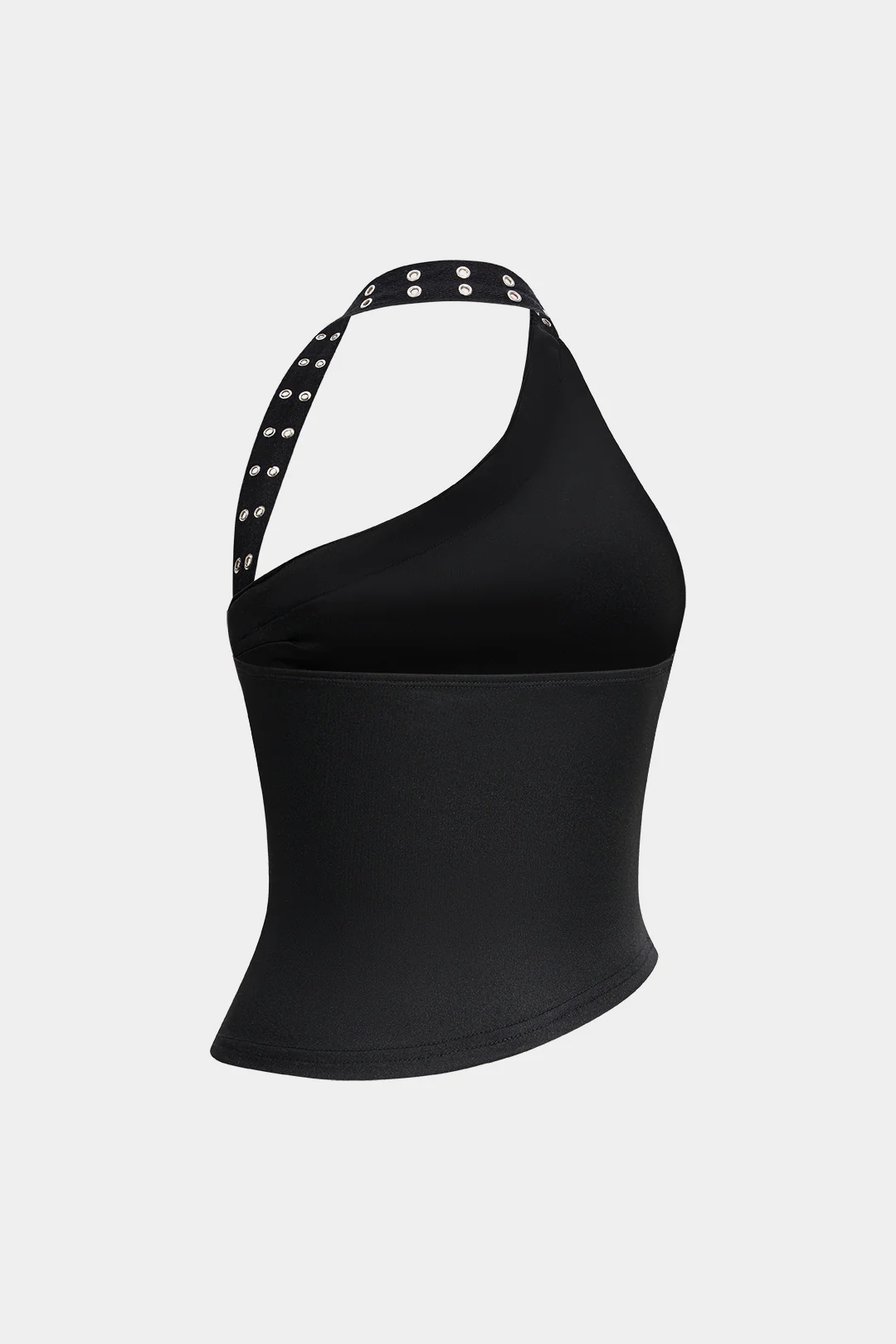 Halter Neck Asymmetrical Tank Top - Weenar