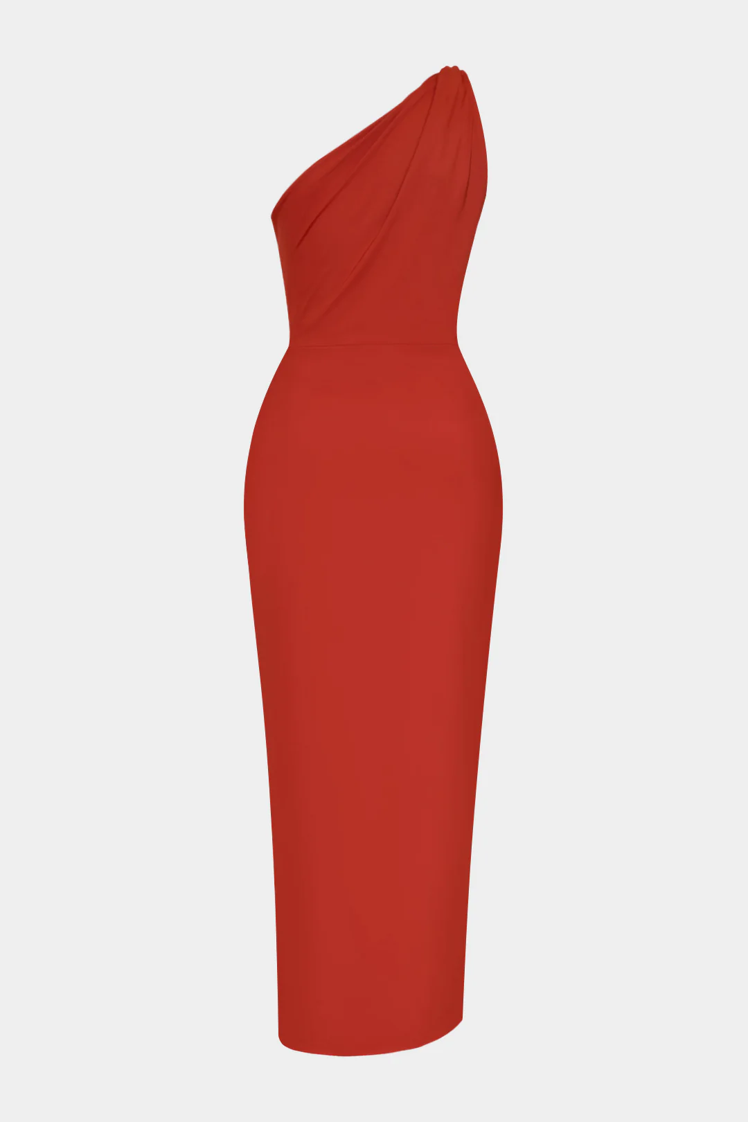 Satin Cut Out One Shoulder Ruched Sleeveless Maxi Dress - Weenar