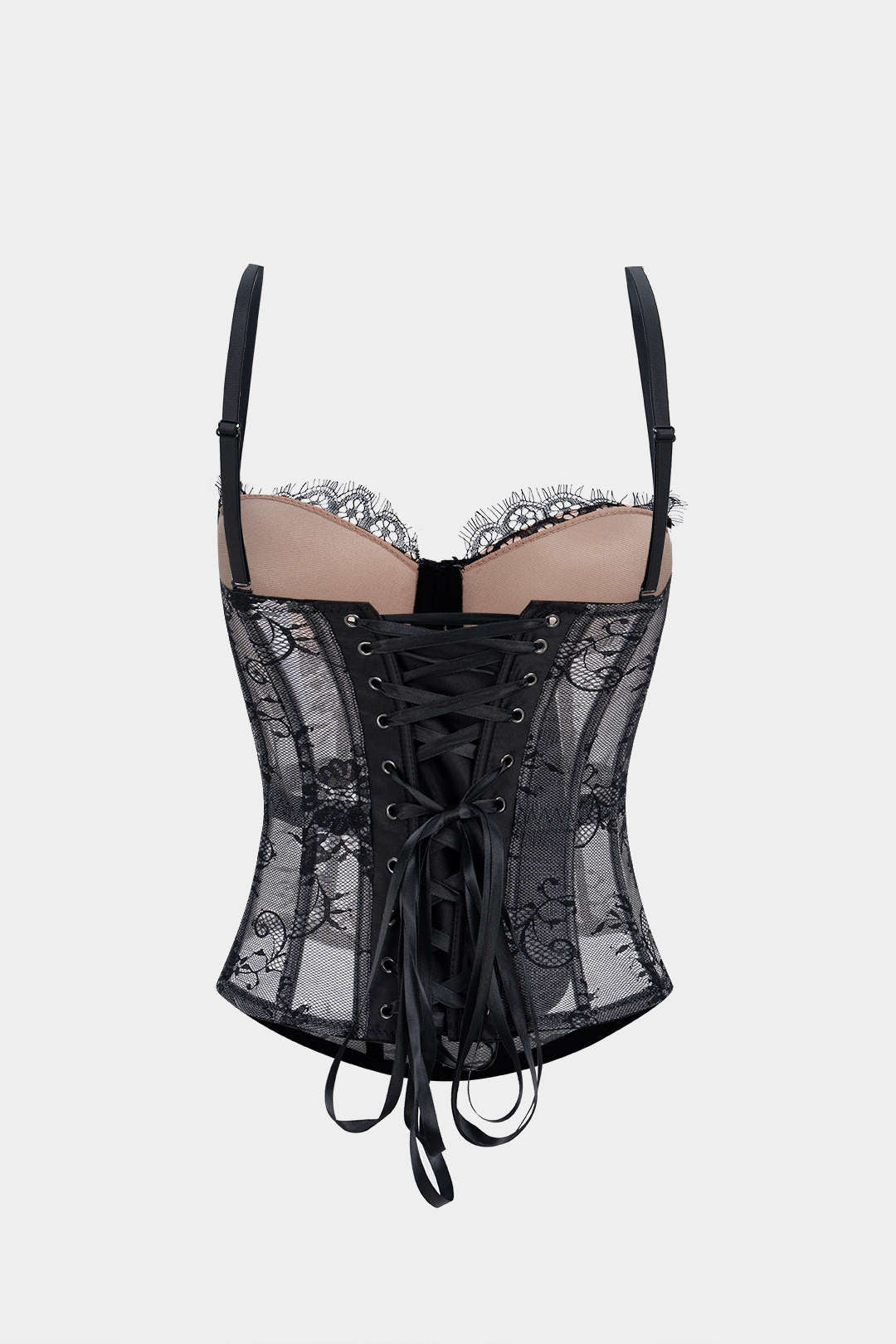 Lace Corset Lace-Up Cami Top - Weenar