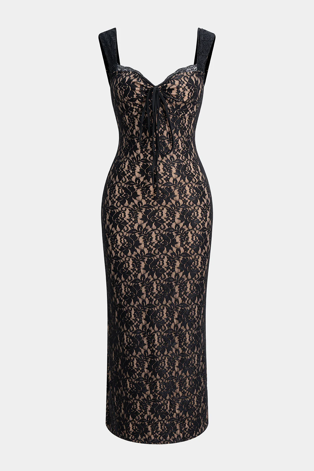 Lace Slip Sleeveless Maxi Dress - Weenar