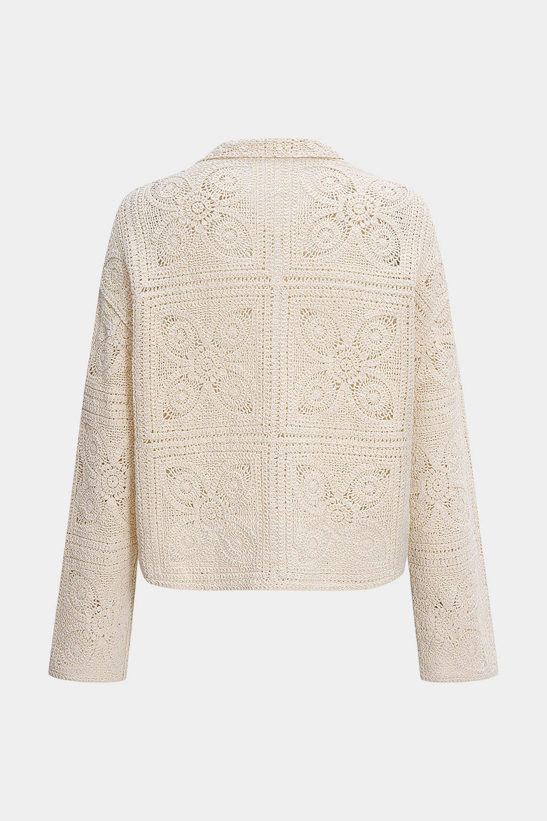 Knit Button Hollow Out Cardigan - Weenar
