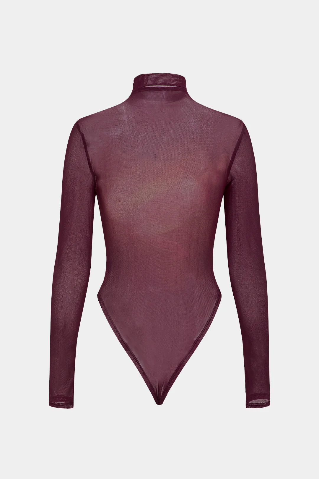 Ombre Print Mesh Long Sleeve Bodysuit - Weenar