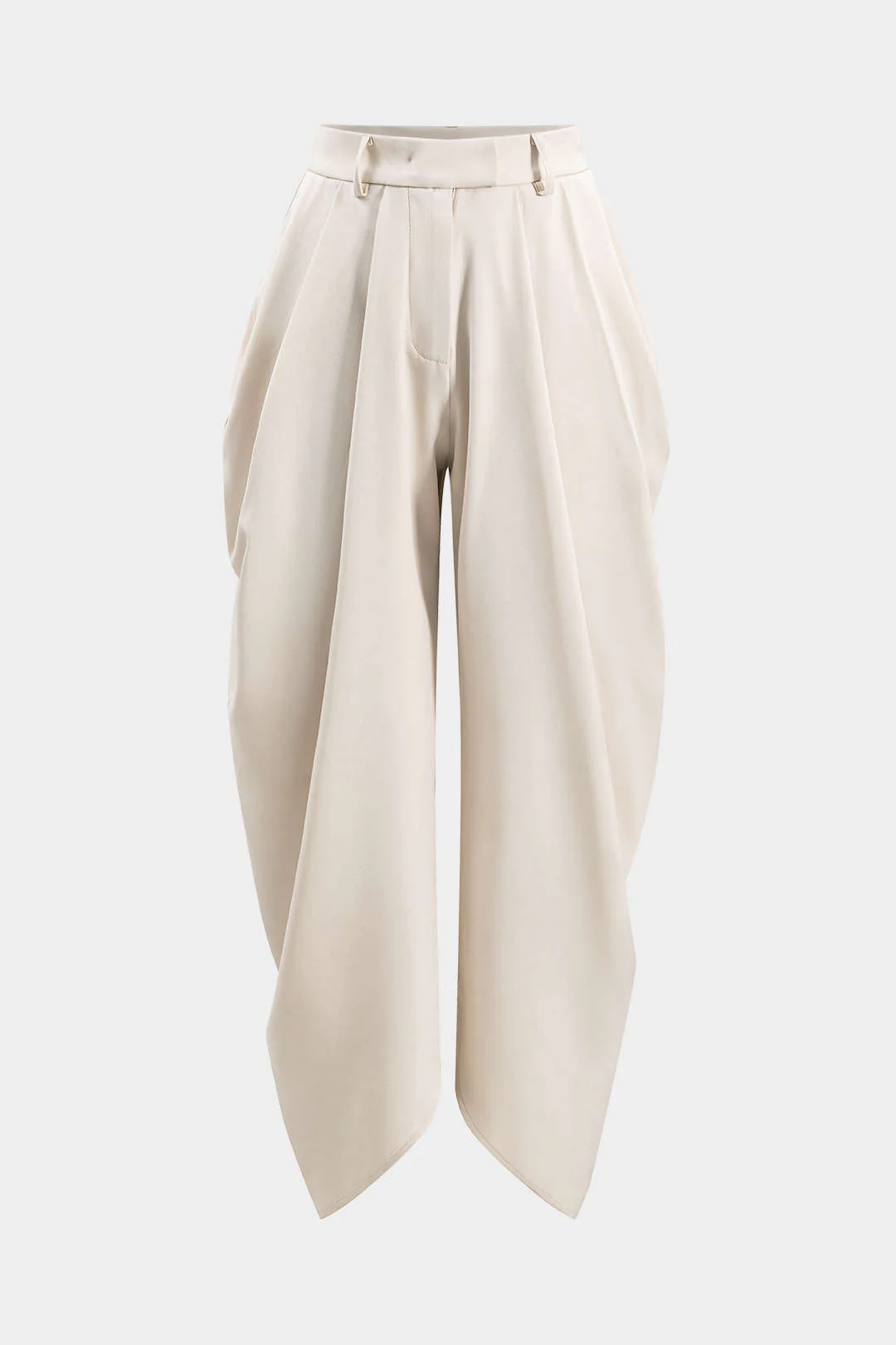 Ruched Solid Trousers - Weenar