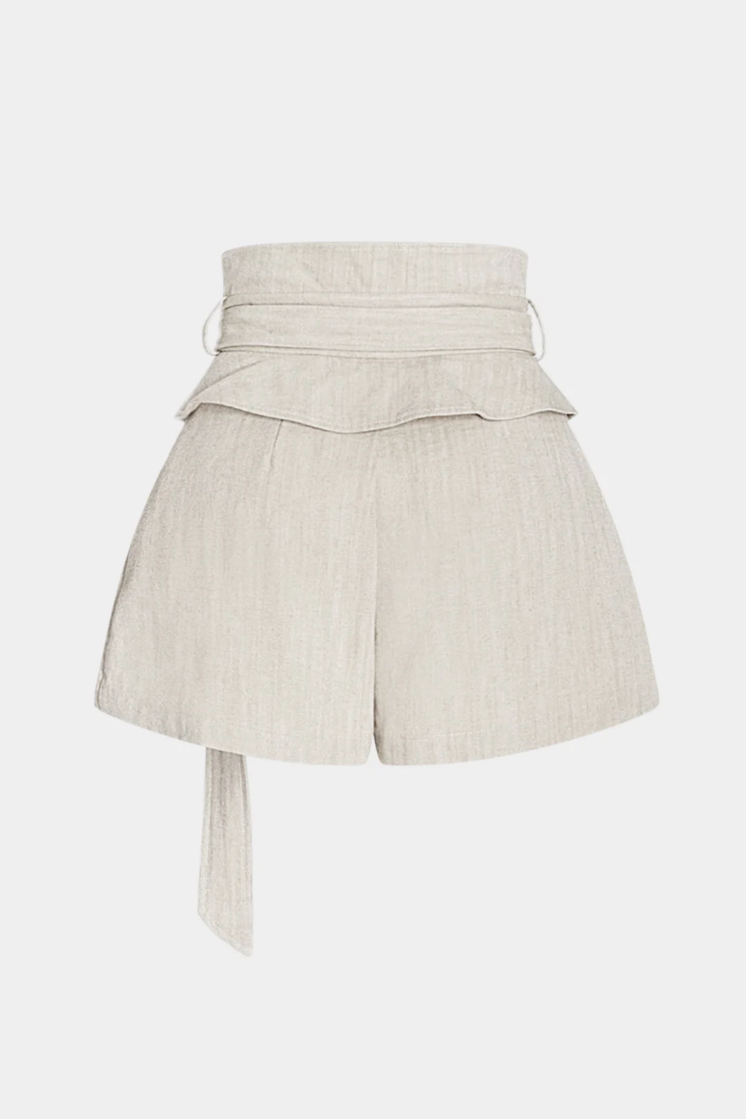 Belted Pocket High Waist Shorts - Weenar
