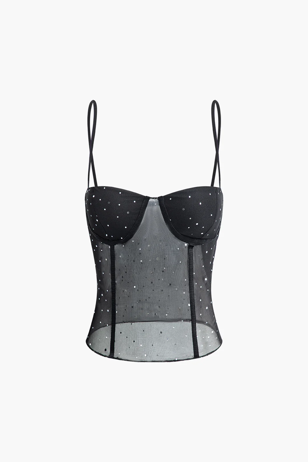 Mesh Sequins Cami Top - Weenar