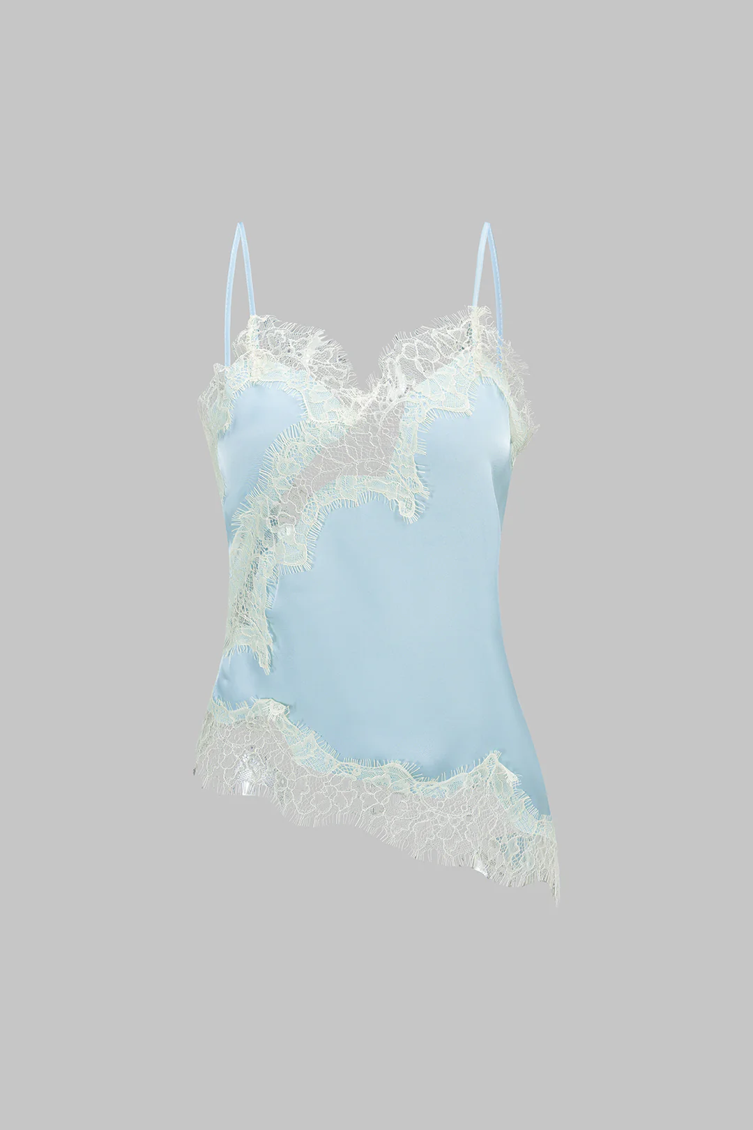 Patchwork Lace Asymmetrical Cami Top - Weenar