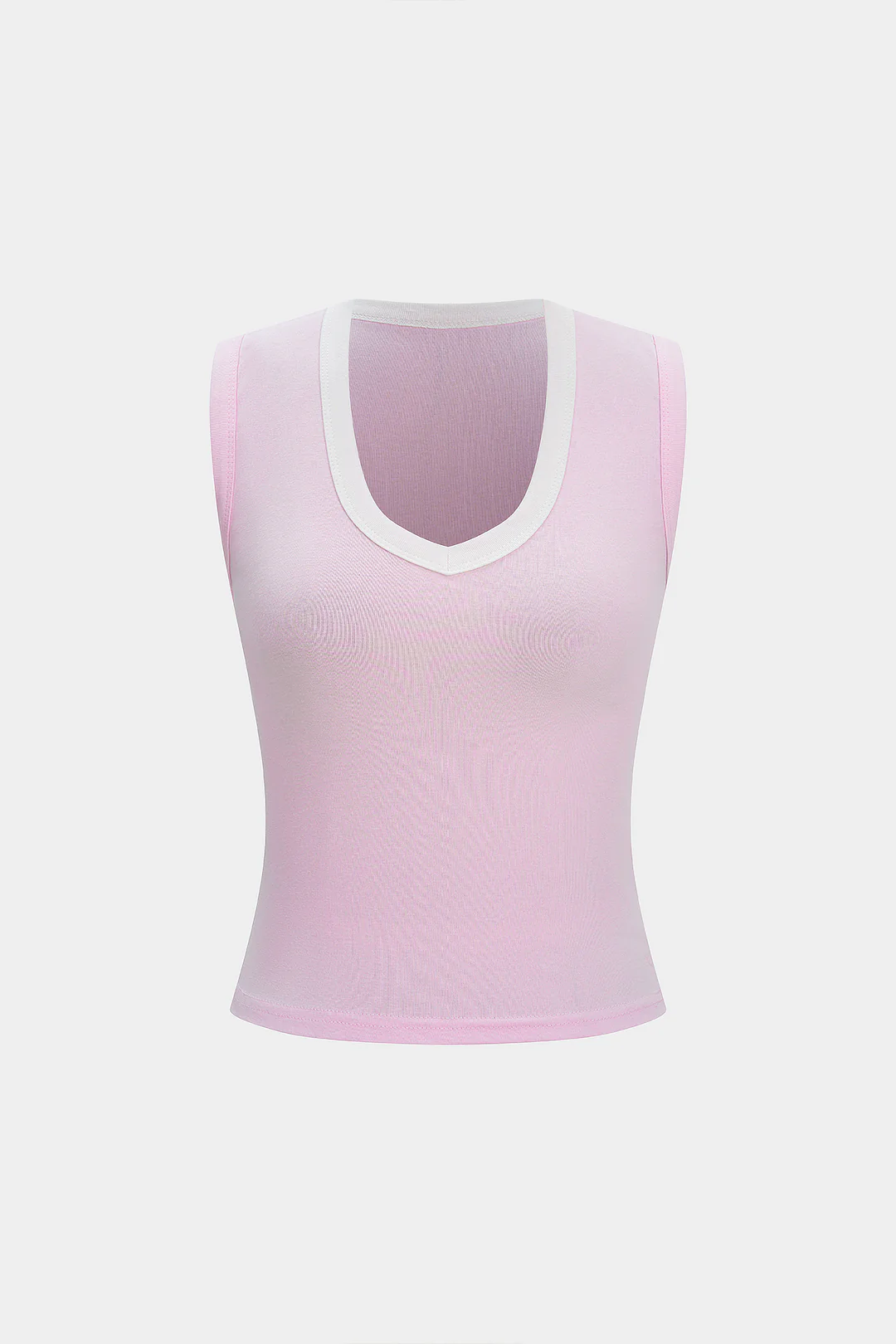 Contrast V-Neck Tank Top - Weenar