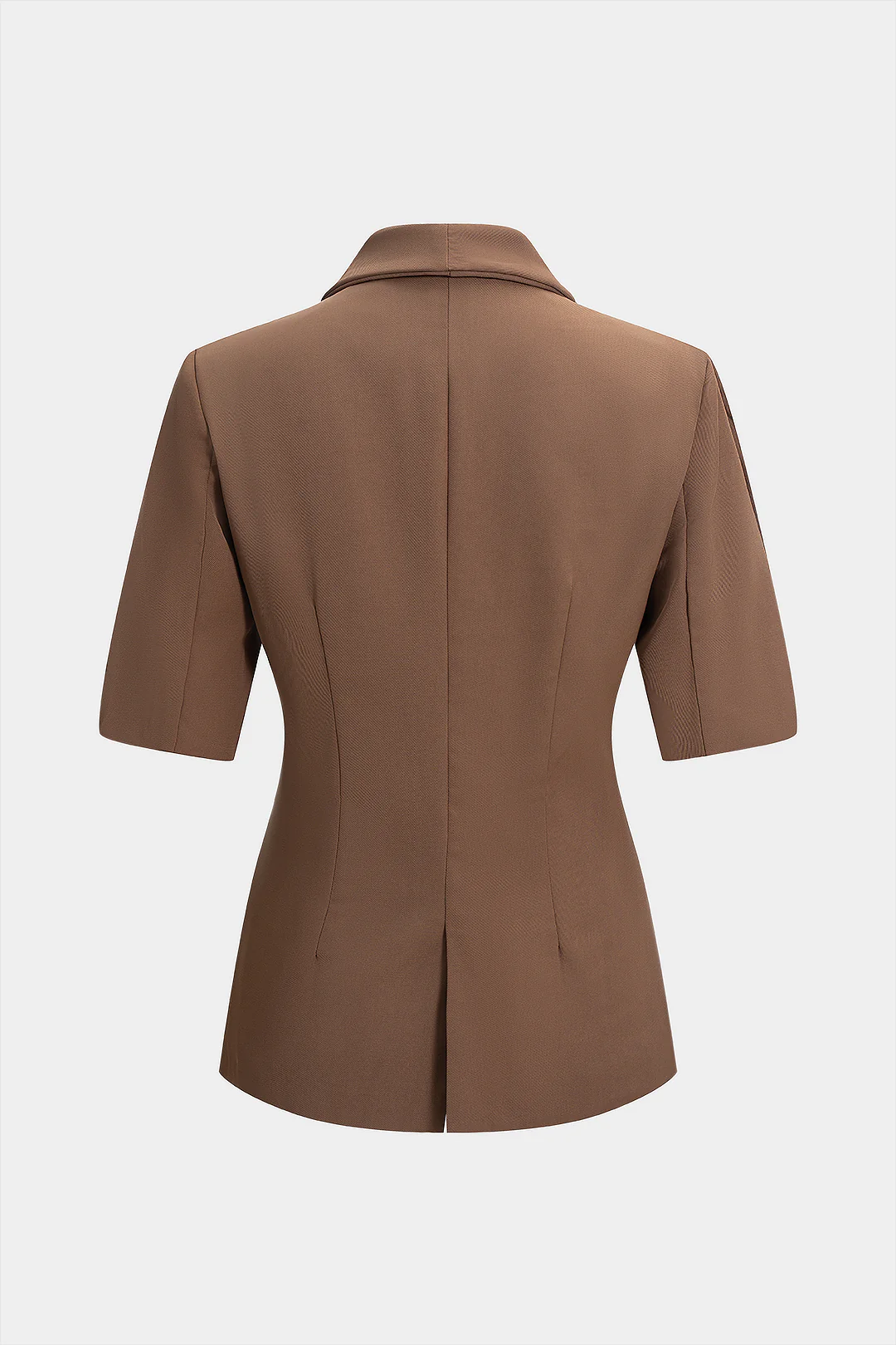 V-Neck Button Short-Sleeve Blazer - Weenar