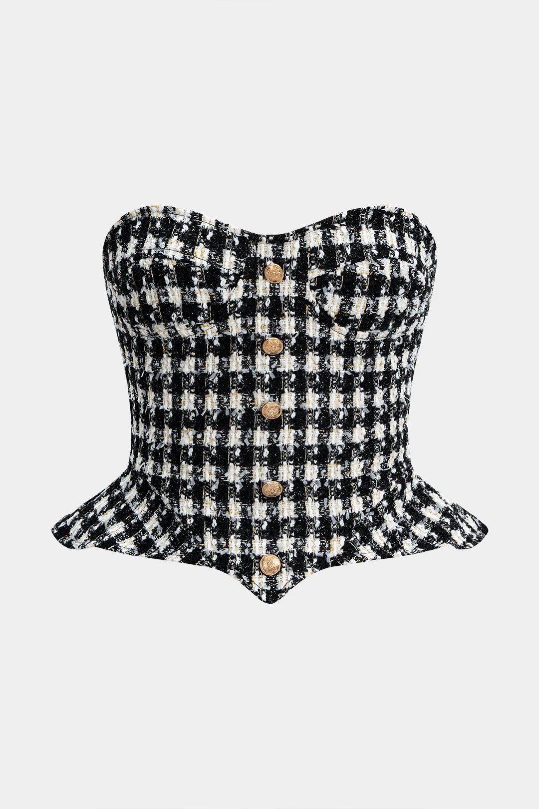 Zipper Strapless Tube Top - Weenar