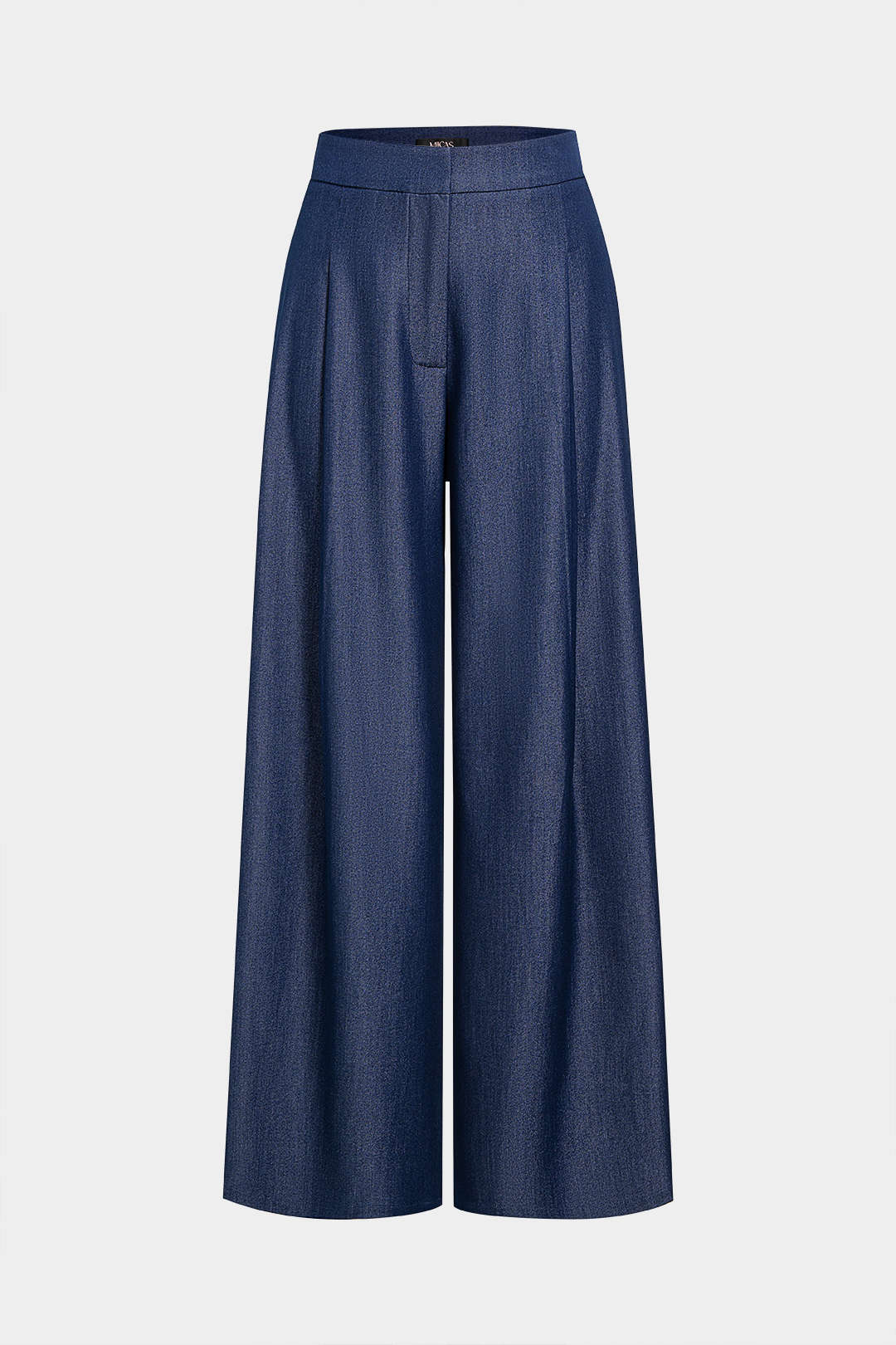 Solid High Waist Wide Leg Pants - Weenar
