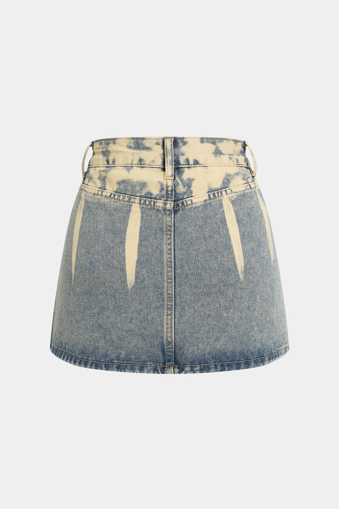 Denim Washed Pocket Mini Skirt - Weenar