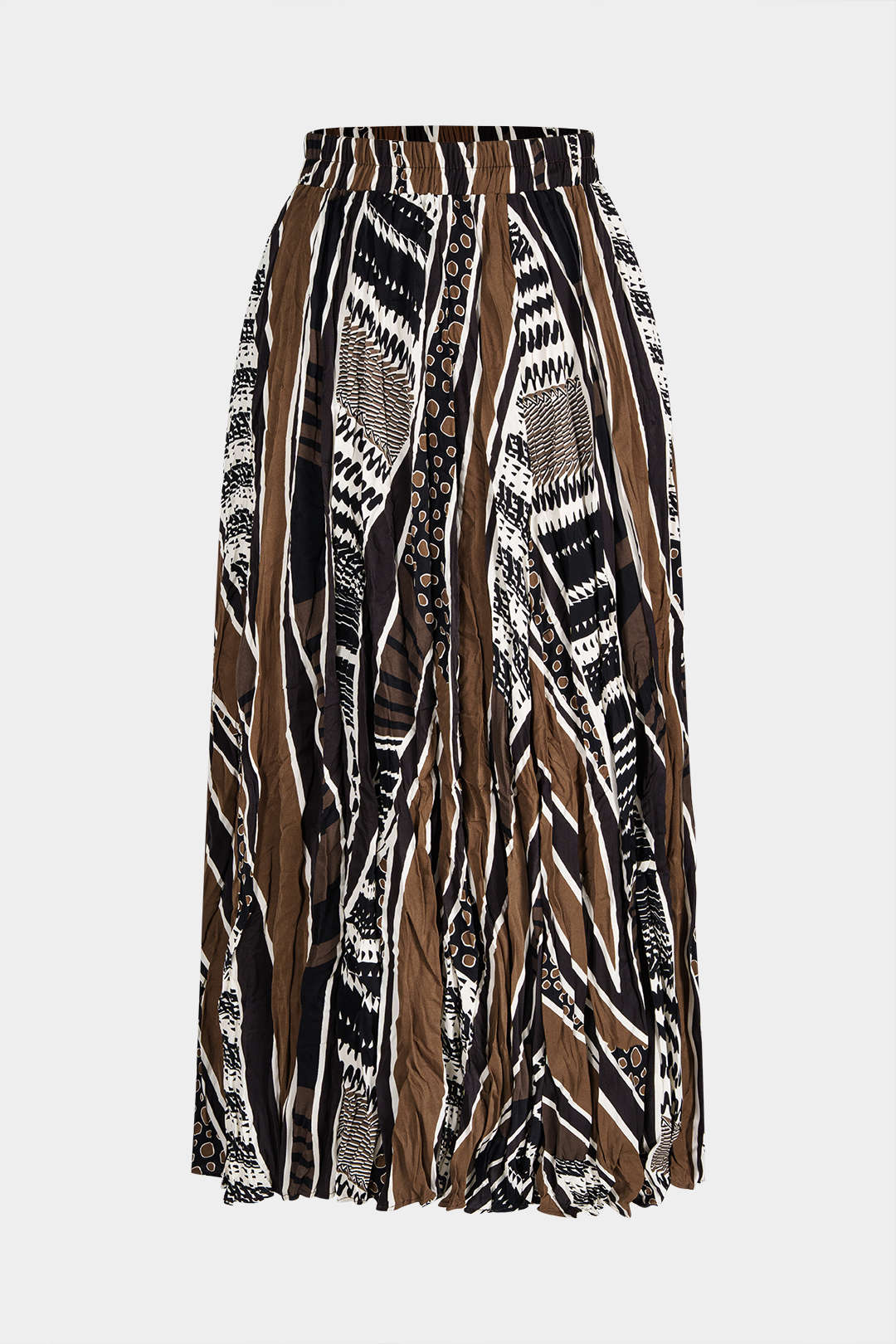 Tribal Print Wrinkled Skirt - Weenar