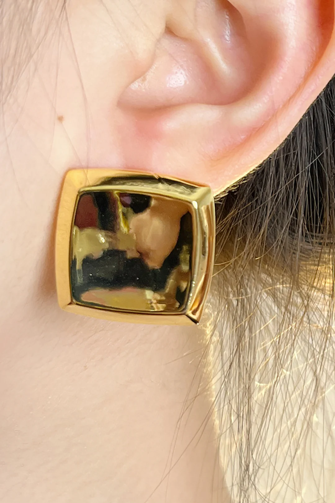 Alloy Geometric Square Earrings - Weenar