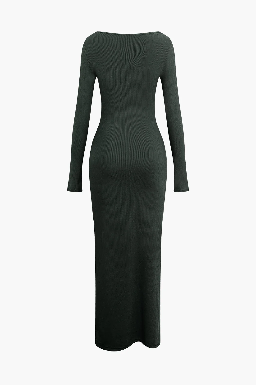 Solid Long Sleeve Maxi Dress - Weenar