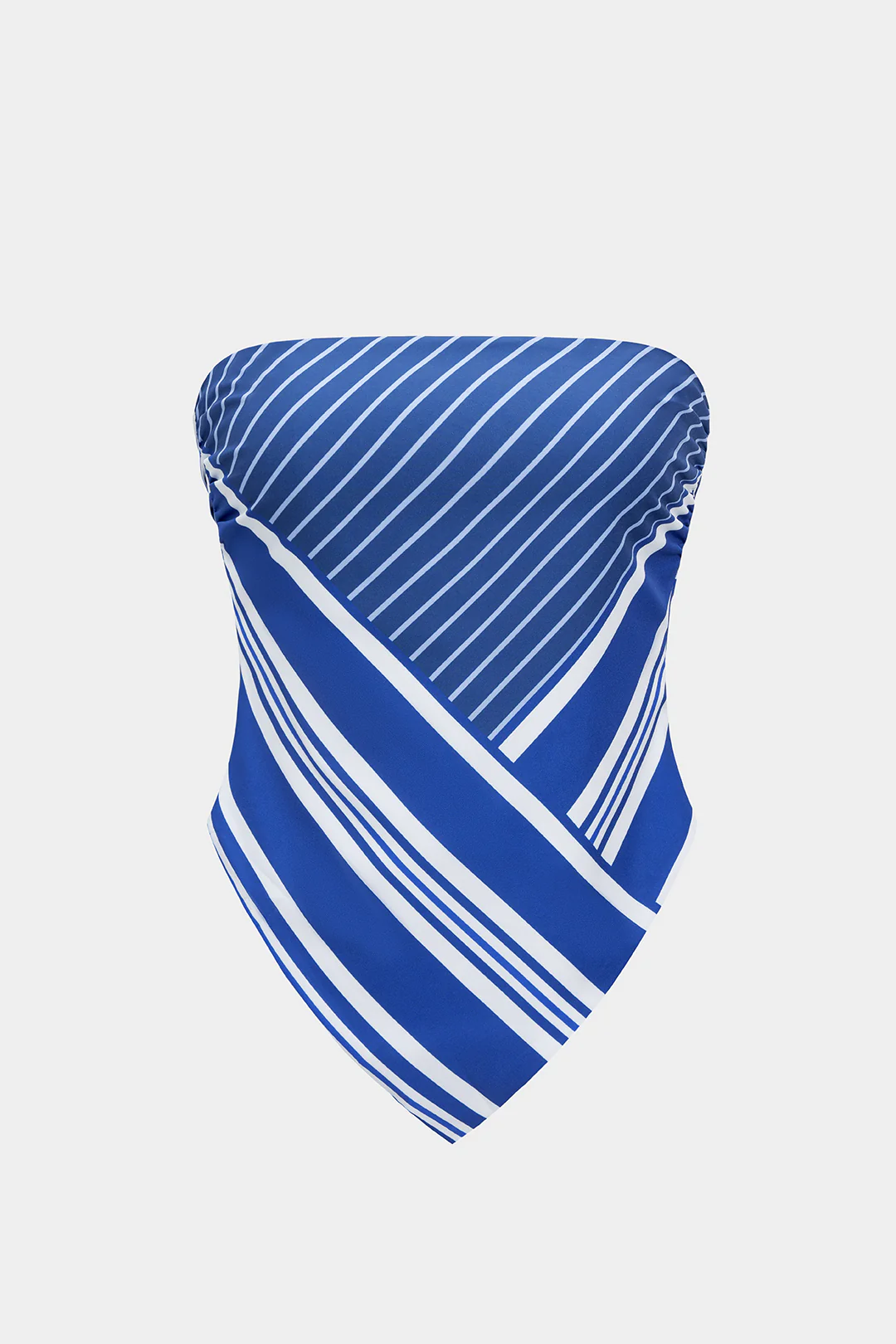 Stripes Print Backless Tie-Back Tube Top - Weenar