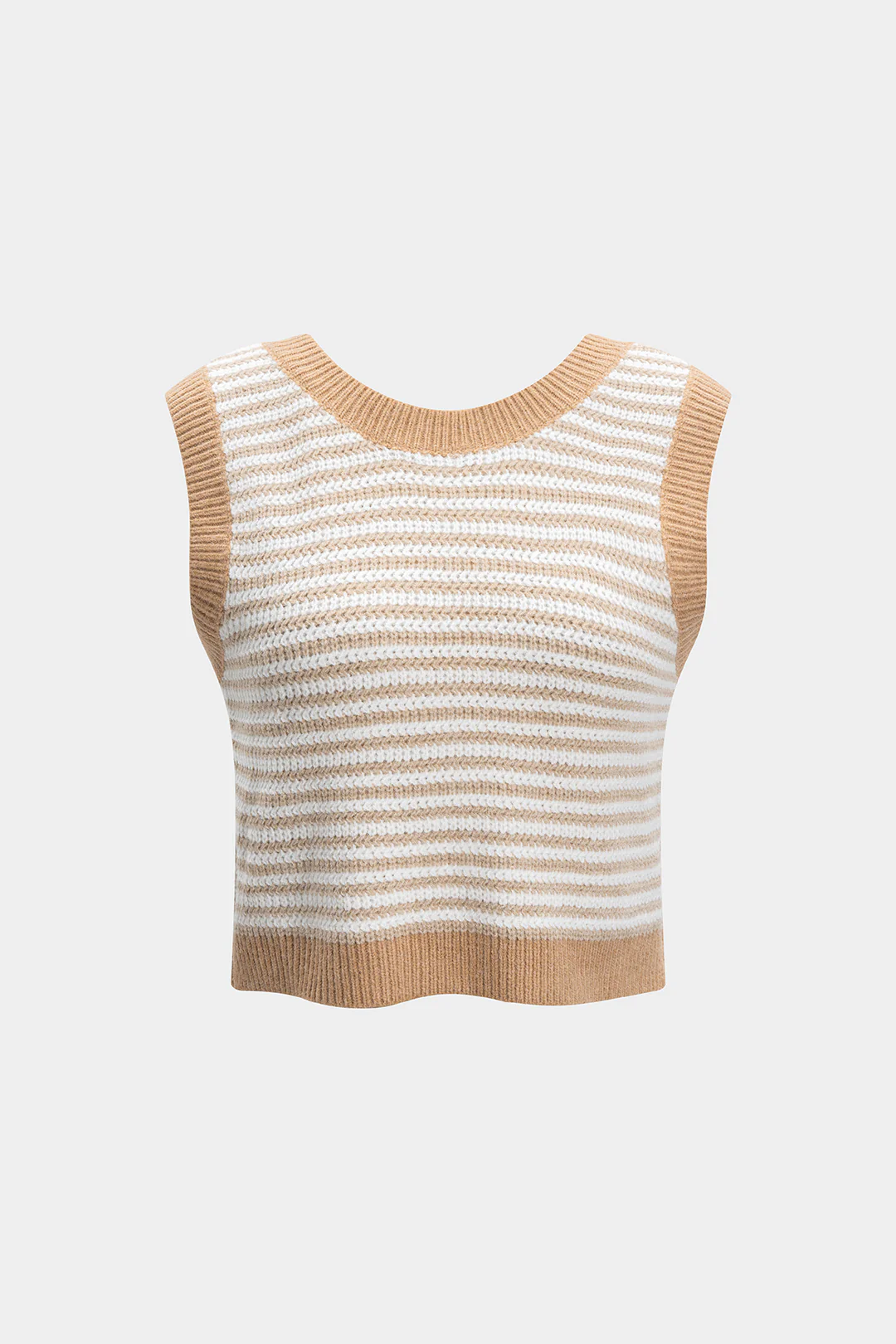 Knit Contrast Tie-Up Vest - Weenar