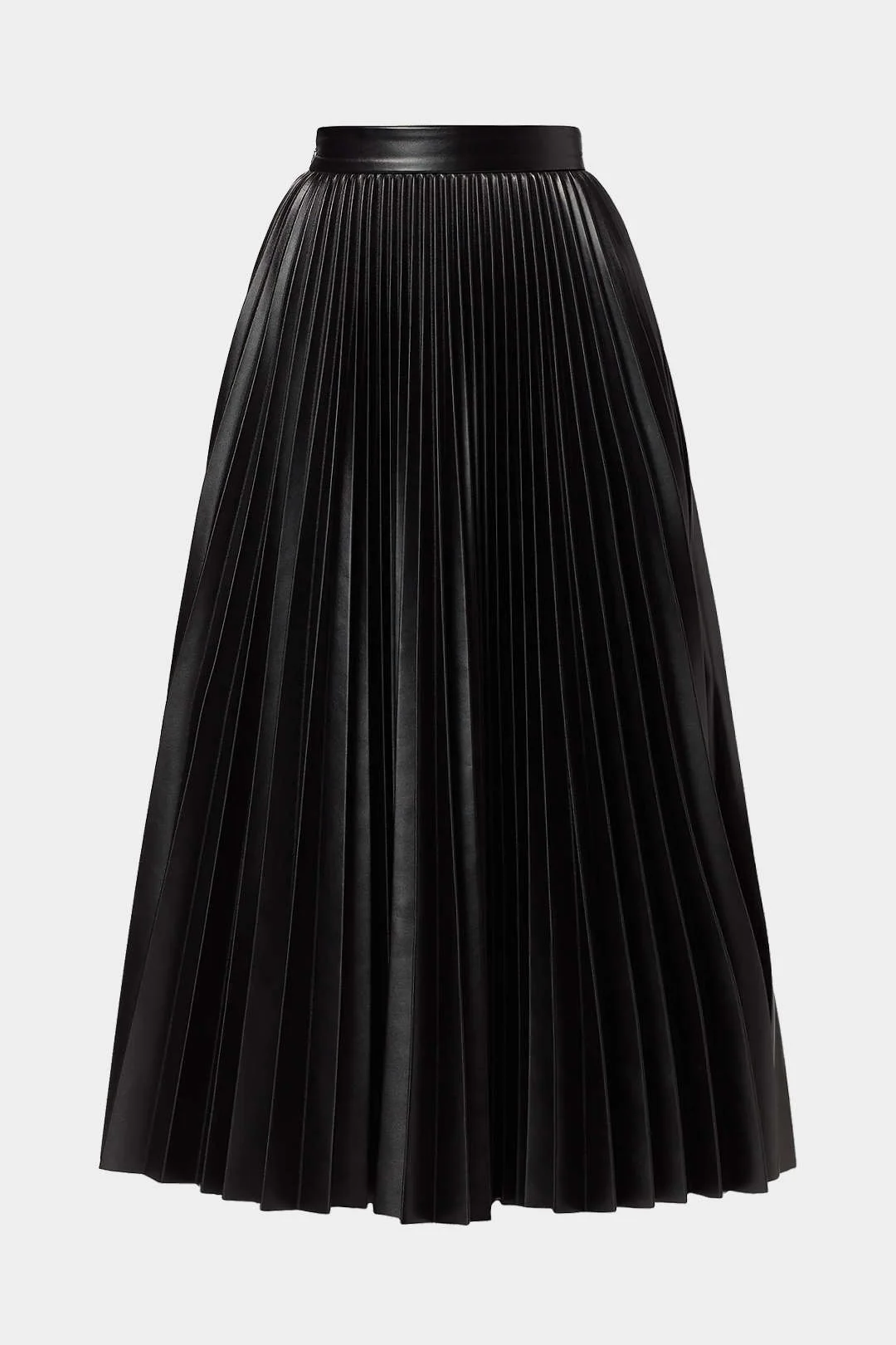 Faux Leather Pleated Skirt - Weenar