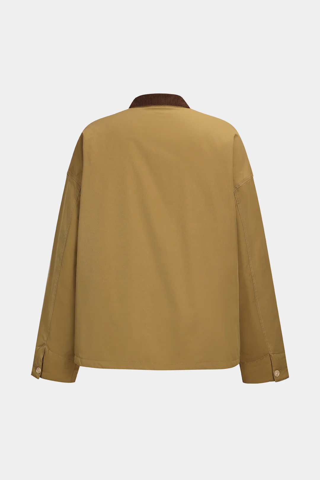 Patchwork Button Pocket Long Sleeve Jacket - Weenar