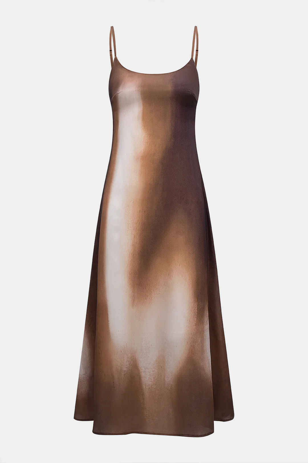 Tie Dye Ombre Print Slip Sleeveless Dress - Weenar