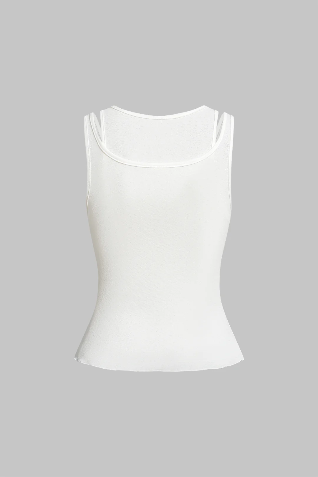 Solid Round Neck Tank Top - Weenar