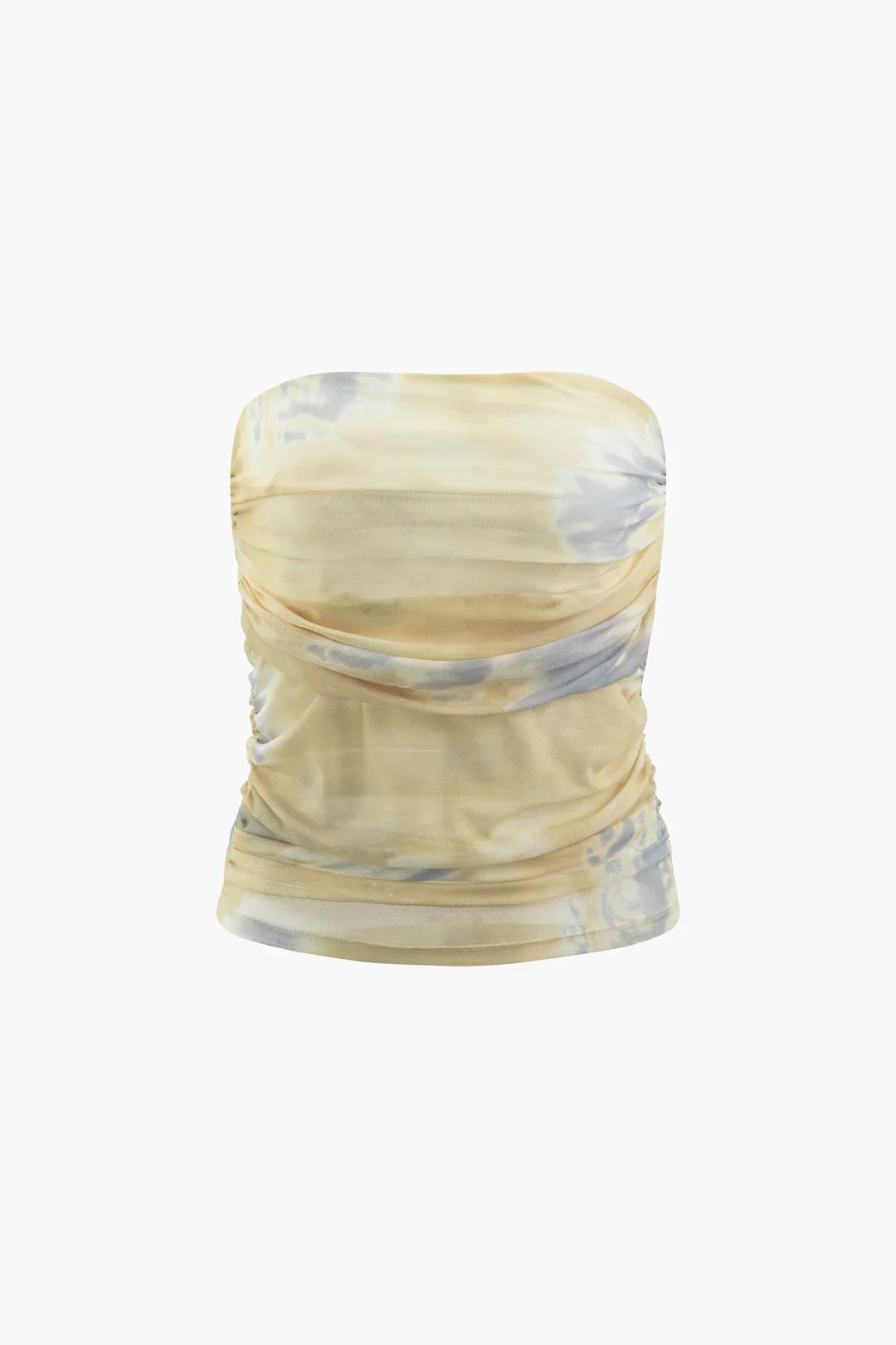 Abstract Print Ruched Cami Top - Weenar