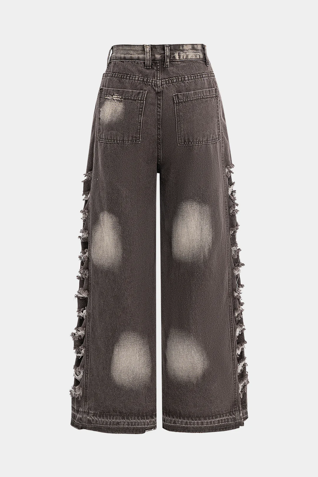 Denim Distressed Hollow Out Jeans - Weenar