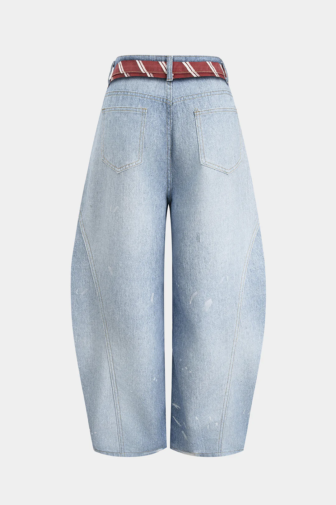 Denim Illusion Print High Waist Jeans - Weenar