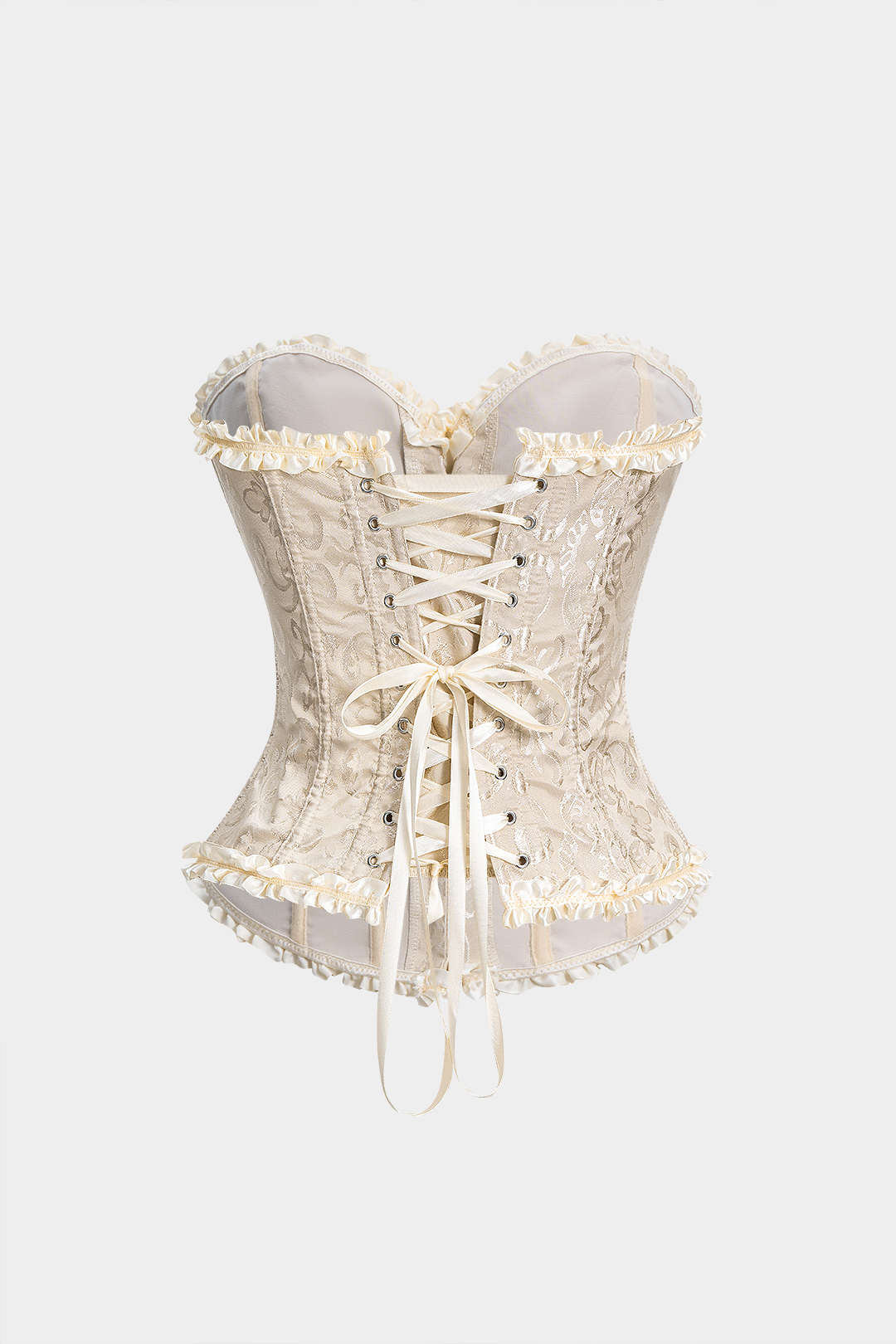 Artistic Print Corset Tie-Back Tube Top - Weenar