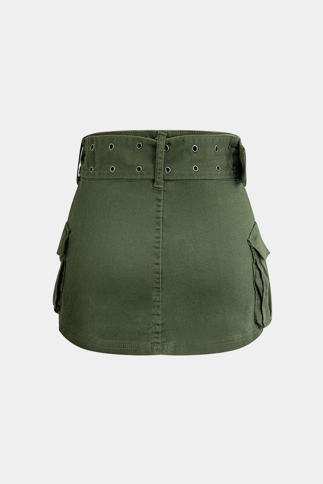 Denim Pocket Belted Skirt - Weenar
