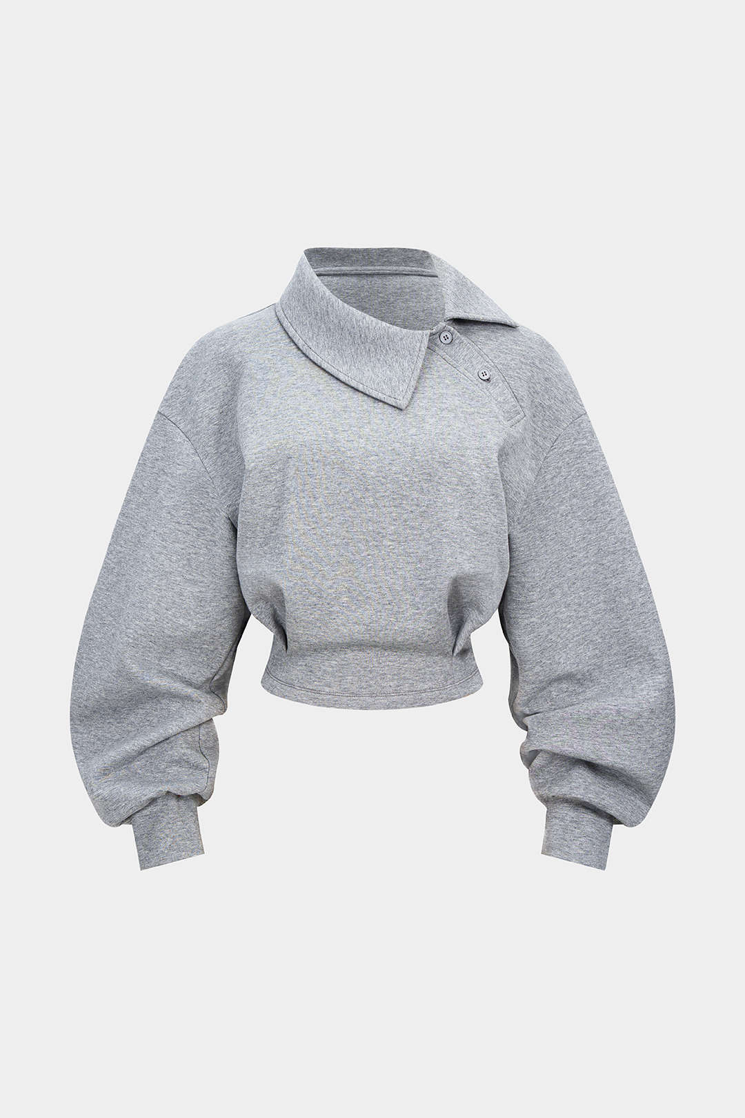 Asymmetrical Waist-Cinching Sweatshirt - Weenar