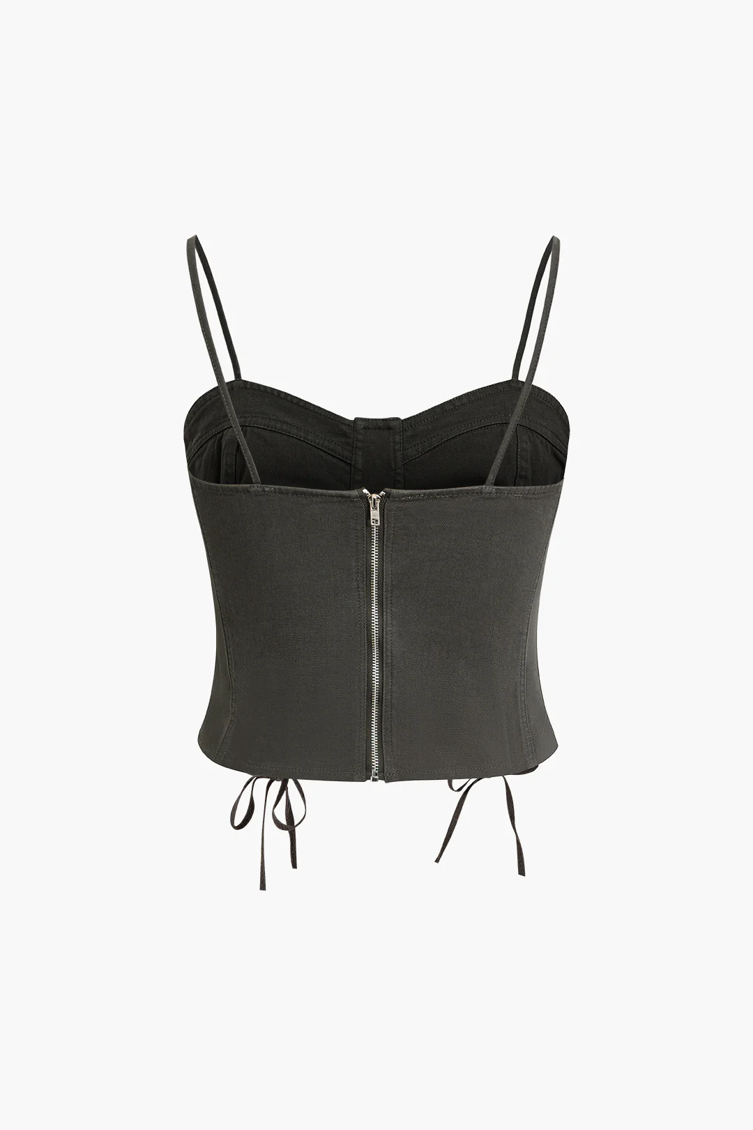 Bustier Ruched Tie-Up Underwire Cami Top - Weenar