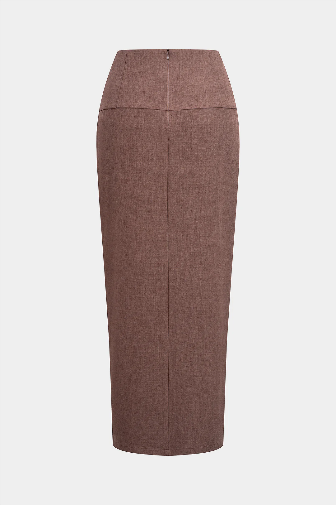 Solid Side Split High Waist Skirt - Weenar