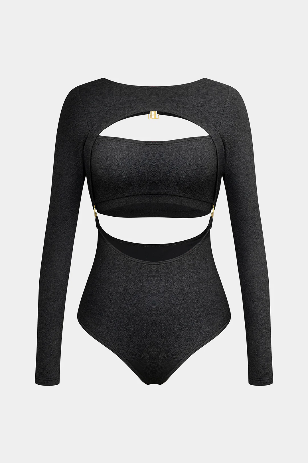 Solid Hollow Out Bikini Set - Weenar
