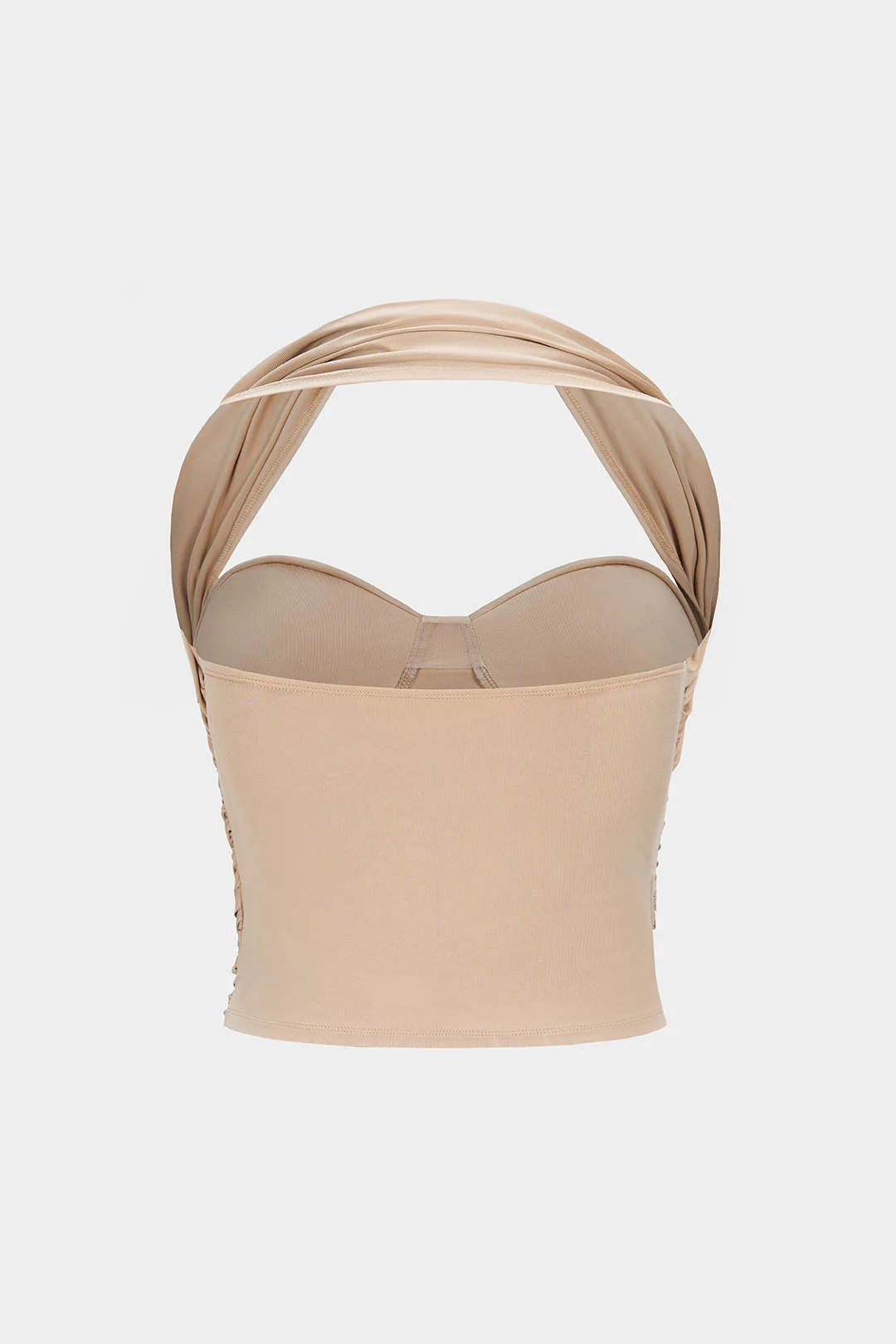 Halter Bustier Crossed Ruched Cami Top - Weenar