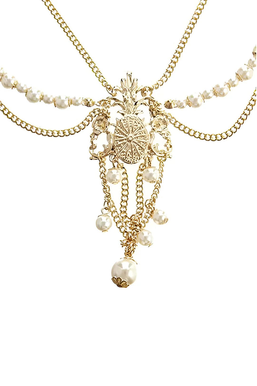 Pearl Fringe Crown Hair Accessory - Weenar