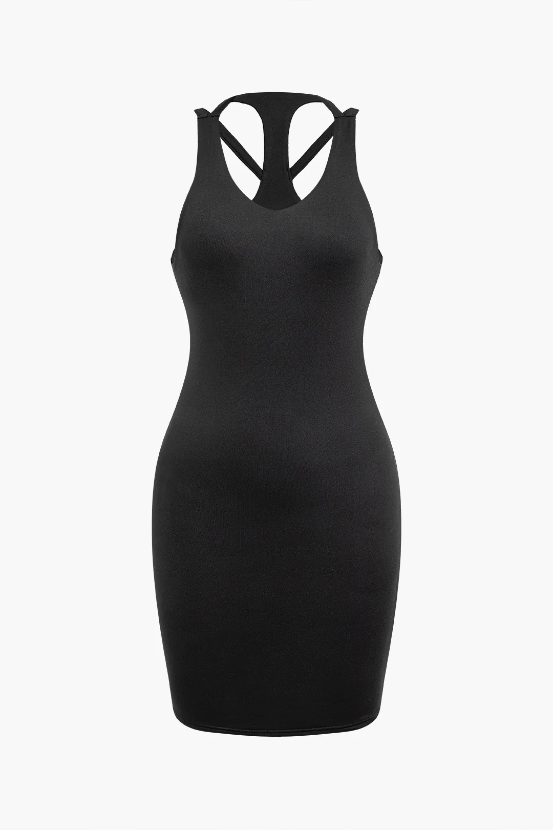 Crossed Backless Sleeveless Mini Dress - Weenar