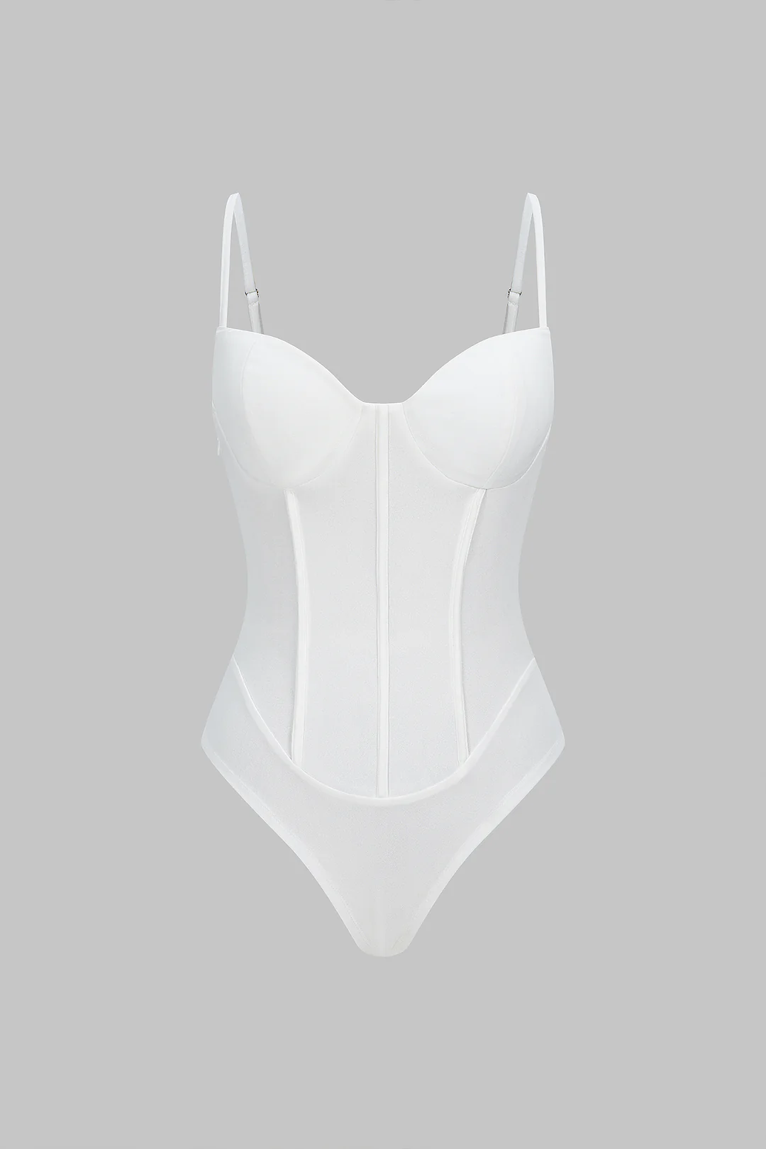 Solid Corset Sleeveless Bodysuit - Weenar