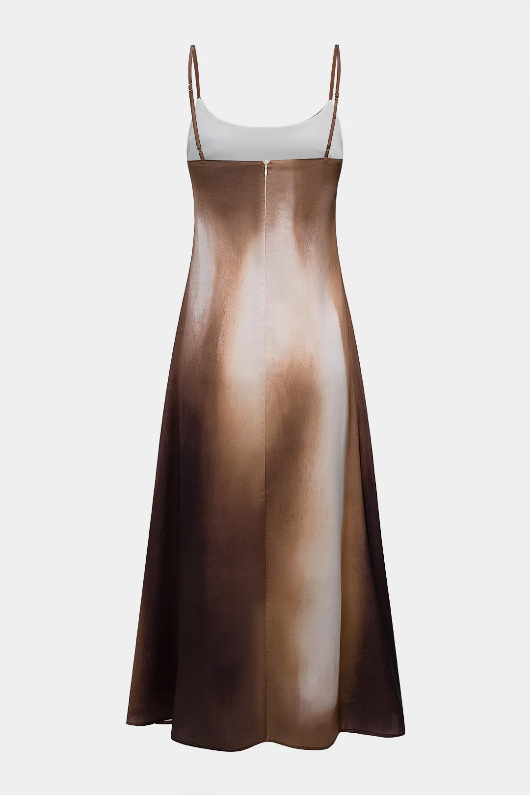 Tie Dye Ombre Print Slip Sleeveless Dress - Weenar
